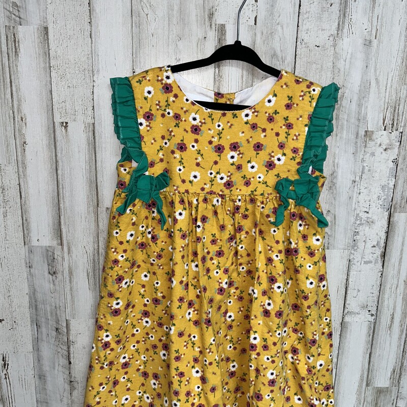 5 Yellow Floral Print Dre, Yellow, Size: Girl 5T