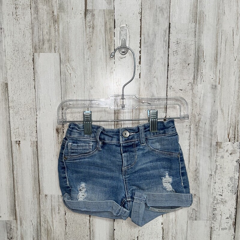 6/6X Denim Cuff Shorts, Blue, Size: Girl 6/6x