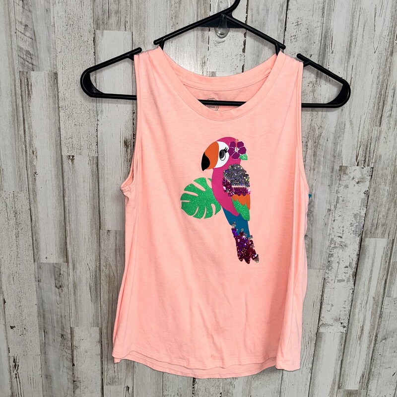 14/16 Coral Bird Tank, Pink, Size: Girl 10 Up