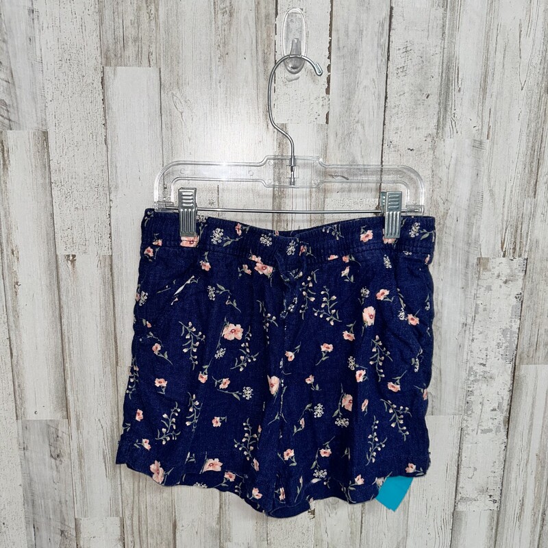 14/16 Navy Floral Shorts, Blue, Size: Girl 10 Up