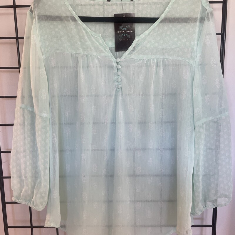 No Tag Top, Mint, Size: L