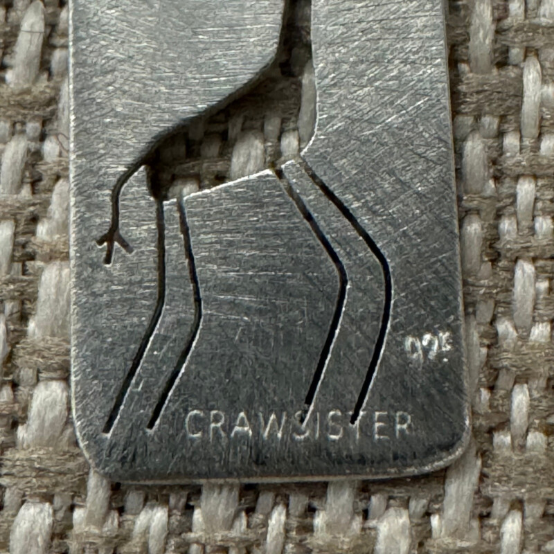 Crawsister Jewelry by Sarah Leonard
.925 Adorable Giraffe Necklace
Size: Pendant 1inch x 1/2 inch with 16 inch chain