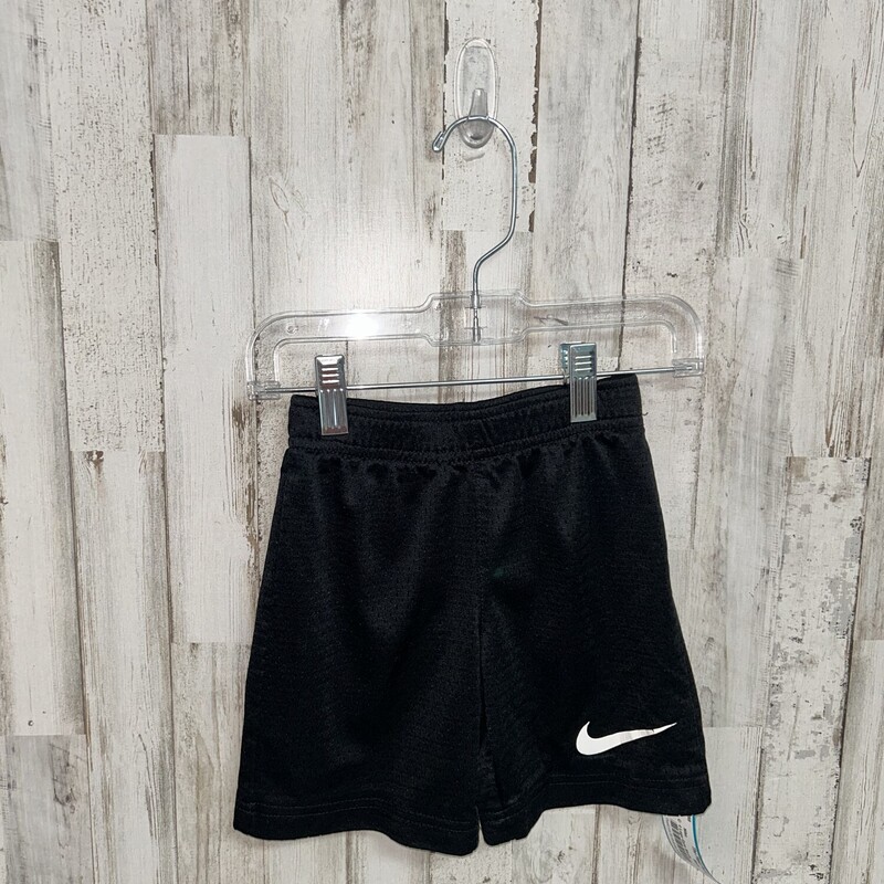 4 Logo Gym Shorts, Black, Size: Boy 2T-4T