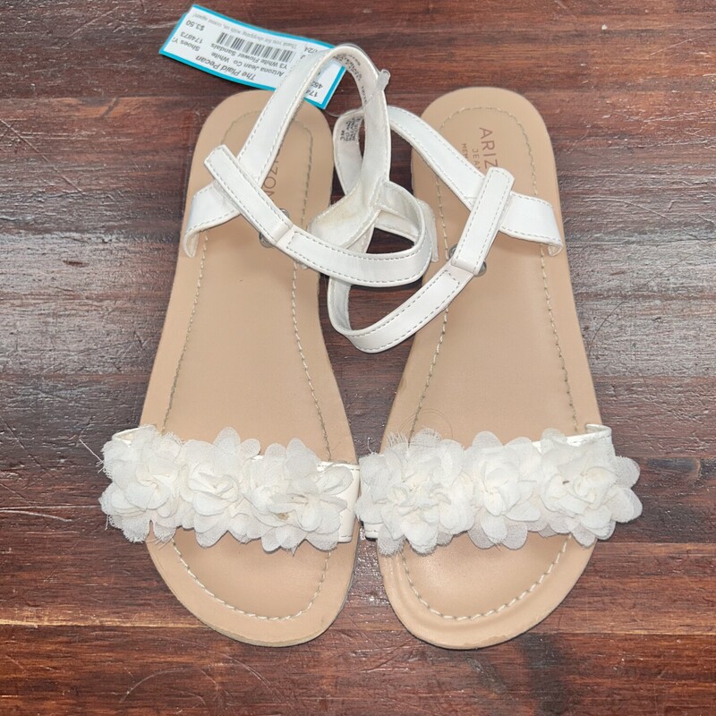 Y3 White Flower Sandals, White, Size: Shoes Y3