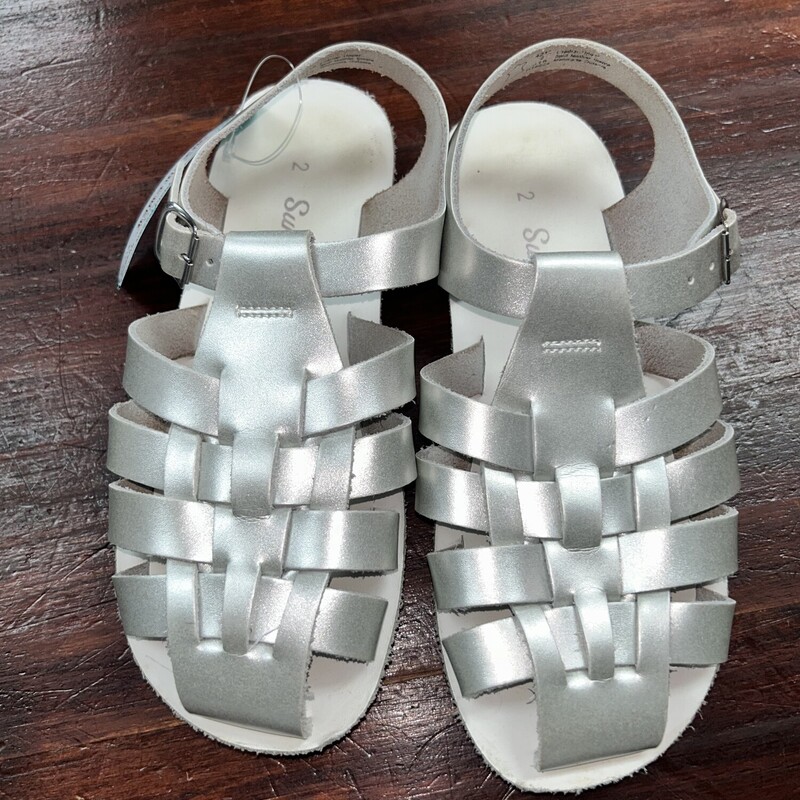 Y2 Silver Sun San Sandals, Grey, Size: Shoes Y2