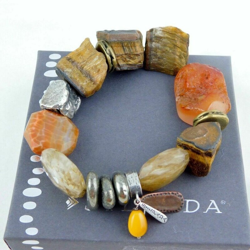 Silpada Tigers Eye Agate Bracelet
Red Brown Silver Size: 3diameter