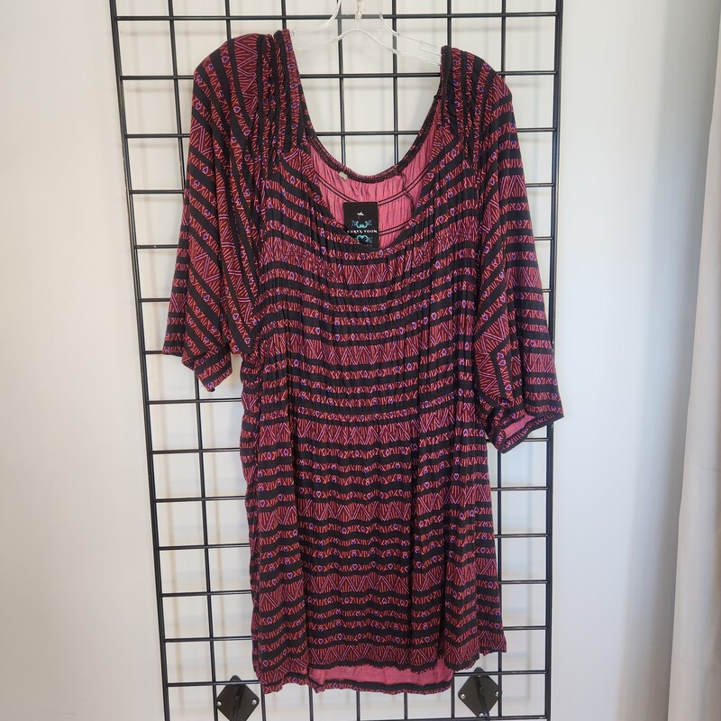 Penningtons Top, Burgundy, Size: 6X