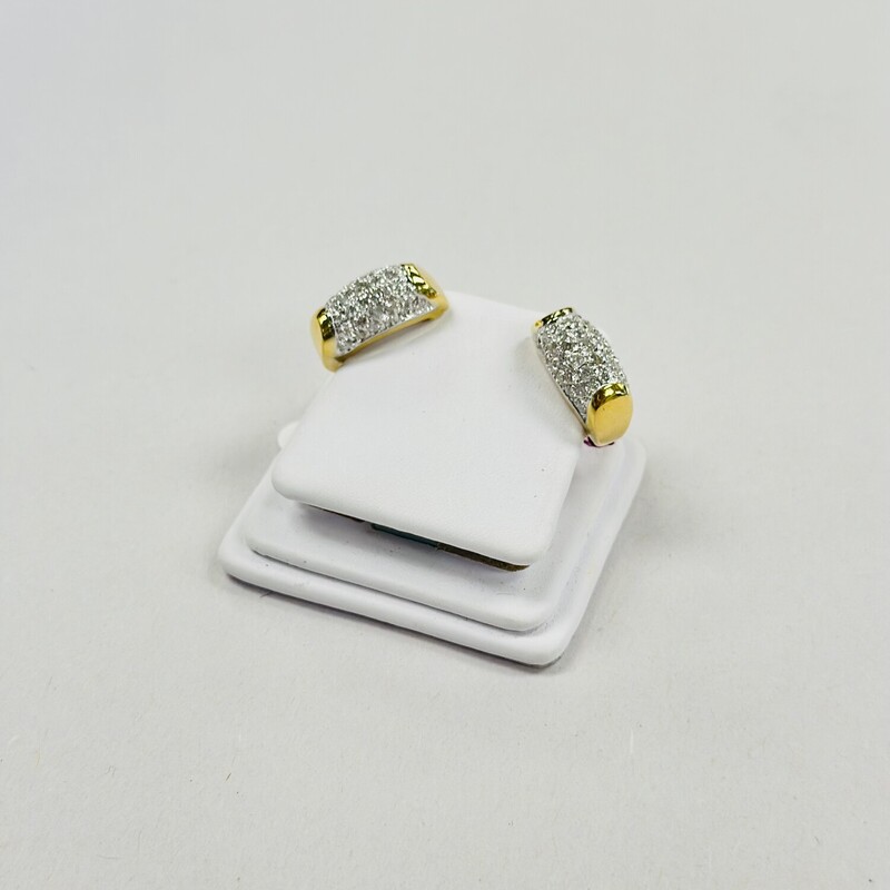 18K Gold with 2ct Diamond Earrings - gorgeous!