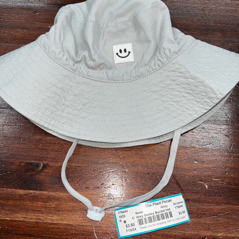 Grey Smiley Bucket Hat, Grey, Size: Accessorie