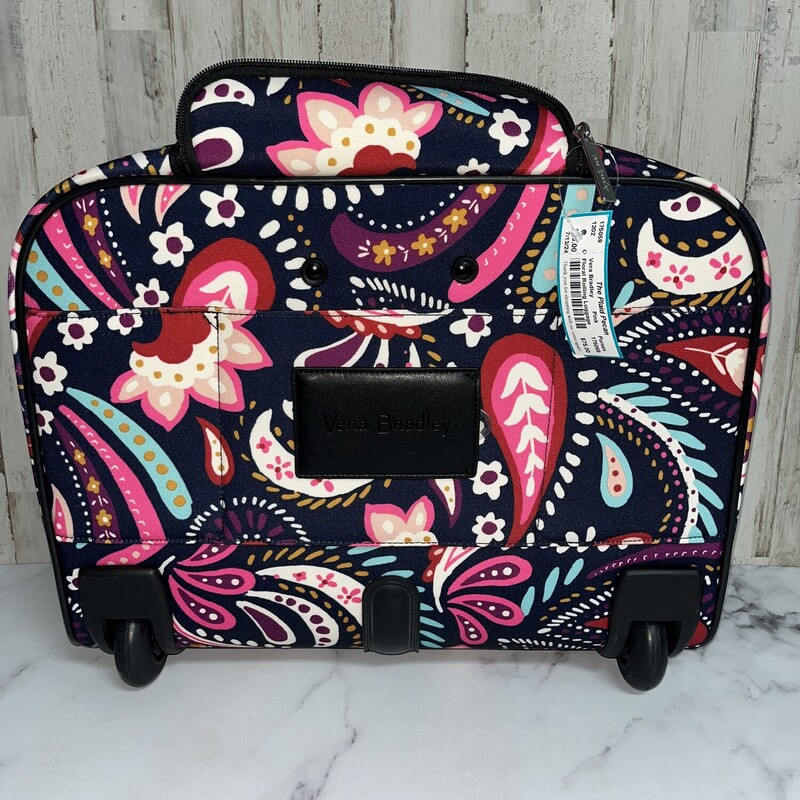 Floral Rolling Luggage, Pink, Size: Purses