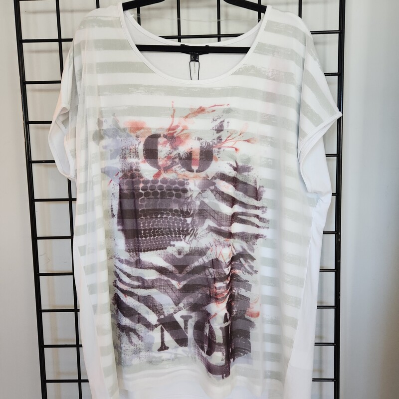 Yesta Graphic Tee, White, Size: 2X