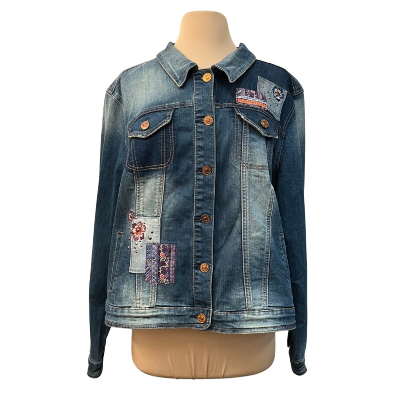 Vintage America Jean Jacket
Cute Patchwork Details
Cotton Blend
Size: XL