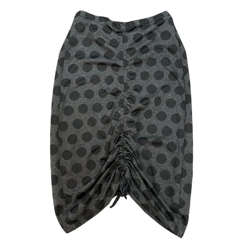 Bryn Walker Ruched Skirt<br />
PolkaDot Pattern<br />
Gray and Black<br />
Size: Large