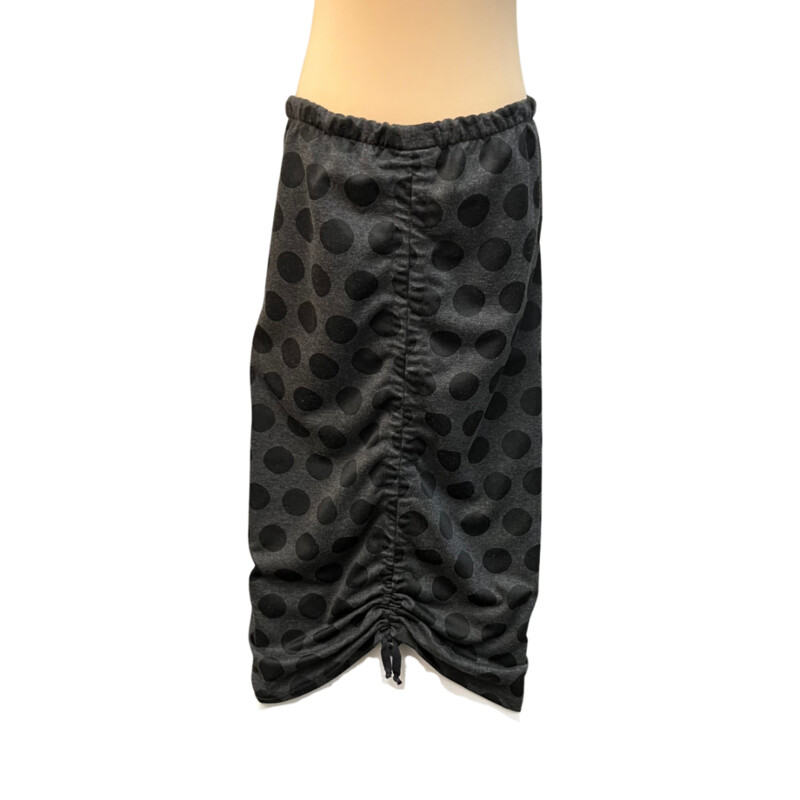 Bryn Walker Ruched Skirt<br />
PolkaDot Pattern<br />
Gray and Black<br />
Size: Large