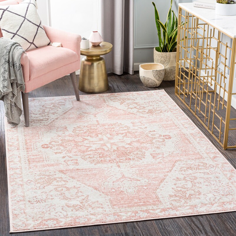 Surya St Tropez Rose Rug
Pink White Cream Size: 4 x 6
Retails: $100+