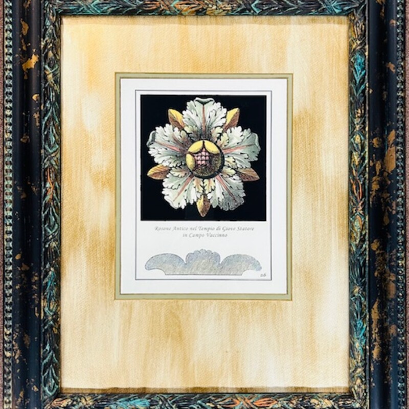 Antique Rosette VIII Artwork
Brown Tan Black Green Size: 20.5 x 25H