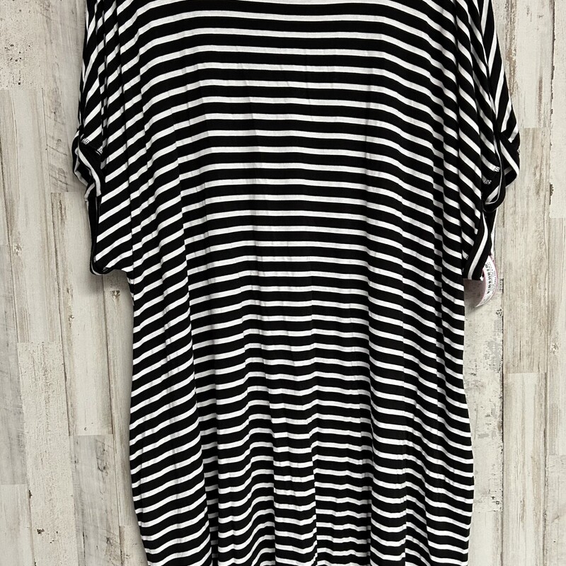 3X Black Striped Dress