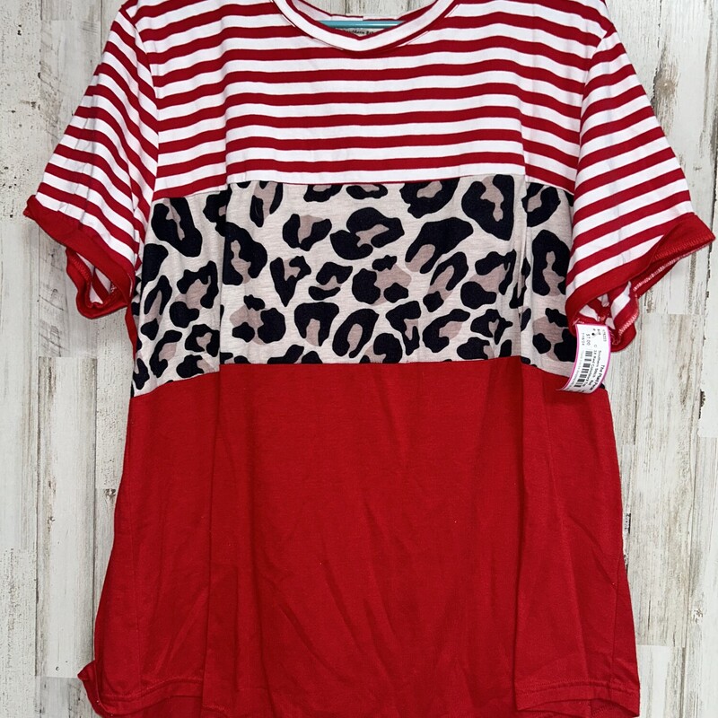 3X Red Colorblock Top