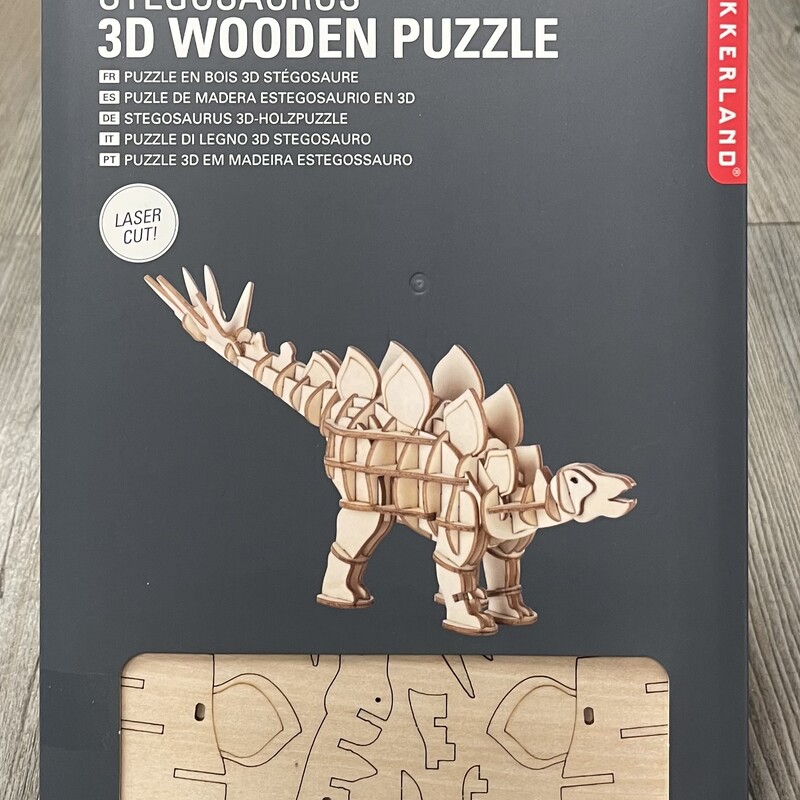 Stegosaurus 3D Wooden Puzzle
Multi, Size: None