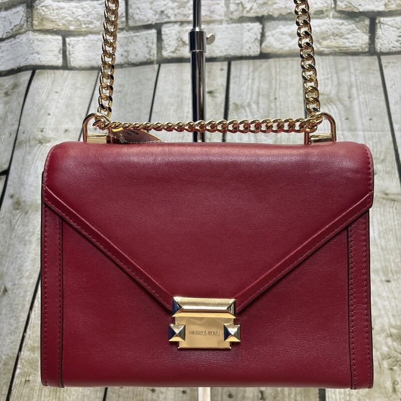 Michael Kors Whitney, Maroon, Size: Crossbody