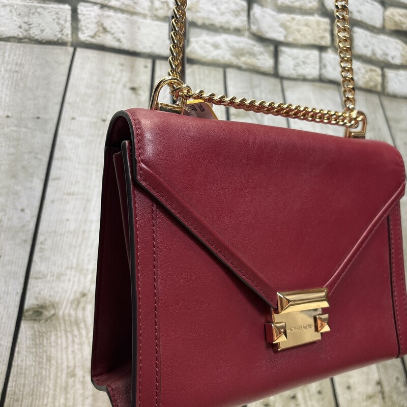 Michael Kors Whitney, Maroon, Size: Crossbody