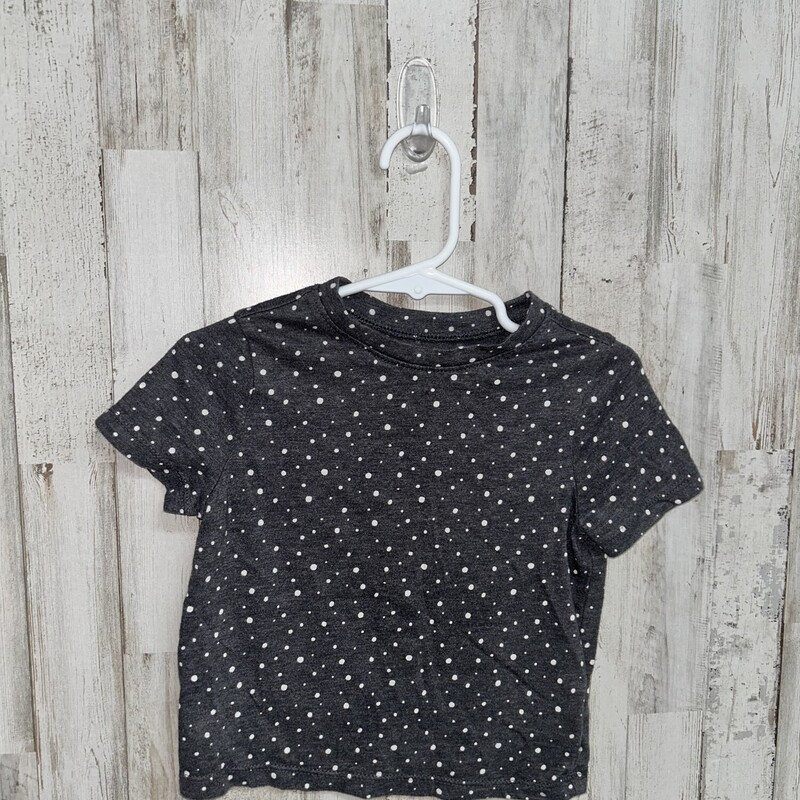 2T Grey Dotted Tee, Grey, Size: Girl 2T