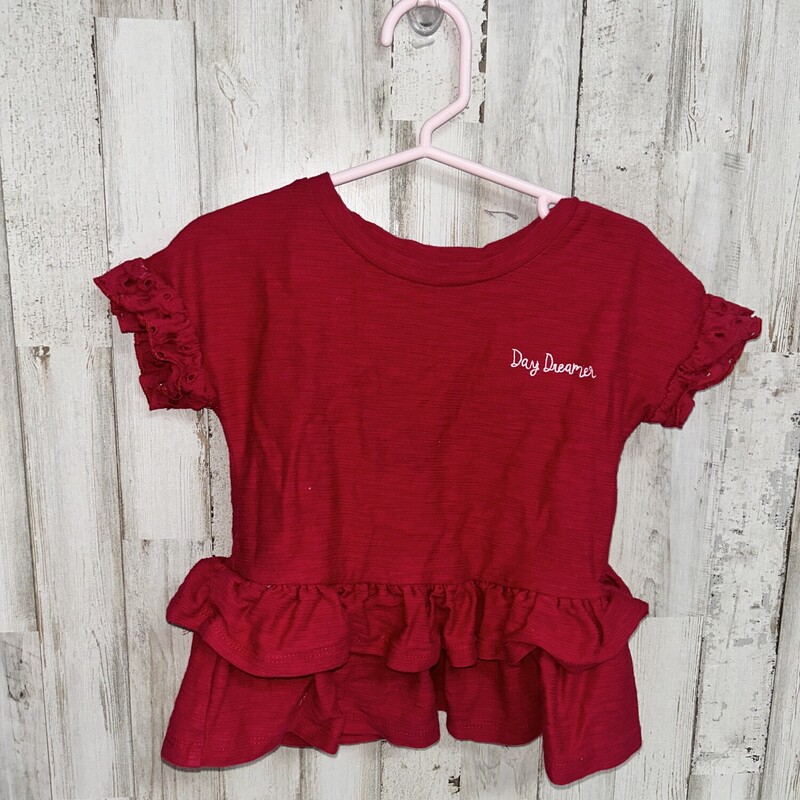 2T Red Day Dreamer Top, Red, Size: Girl 2T