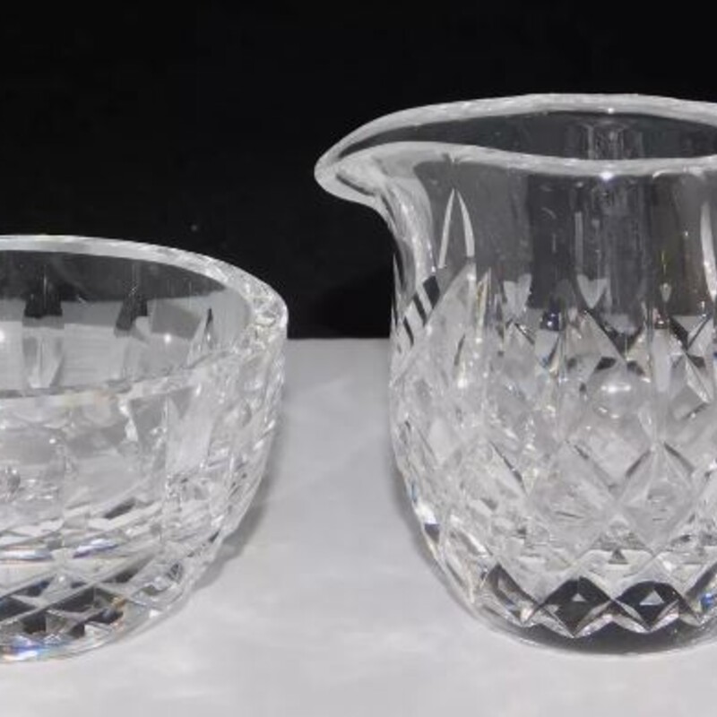 Waterford Mini Cream & Sugar Set
Clear Size: 3 x 1.5H , 3.5 x 2.75H