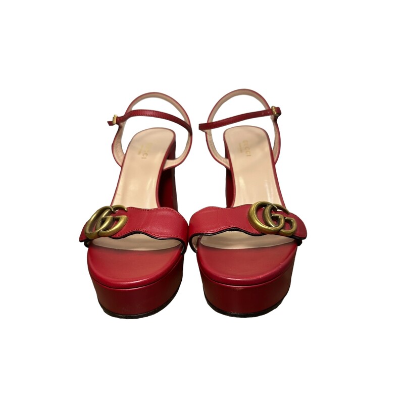 Gucci Marmont Platform, Red, Size: 37