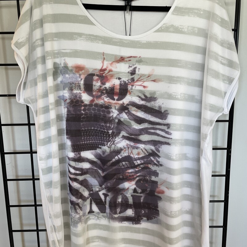 Yesta Graphic Tee, White, Size: 1X