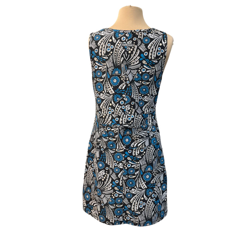 Nuu Muu Ruu Muu Dress<br />
Back Pocket<br />
Bleu/Twinkle 2016 Pattern<br />
Black with White, Blue and Cream<br />
Size: Large