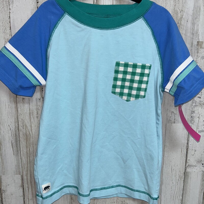 6 Blue Pocket Raglan