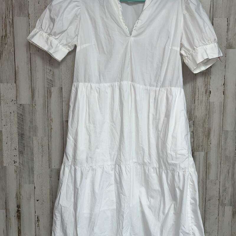 L White Tier Maxi Dress, White, Size: Ladies L