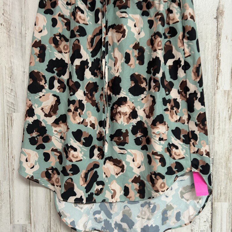 L Sage Leopard Skirt, Green, Size: Ladies L