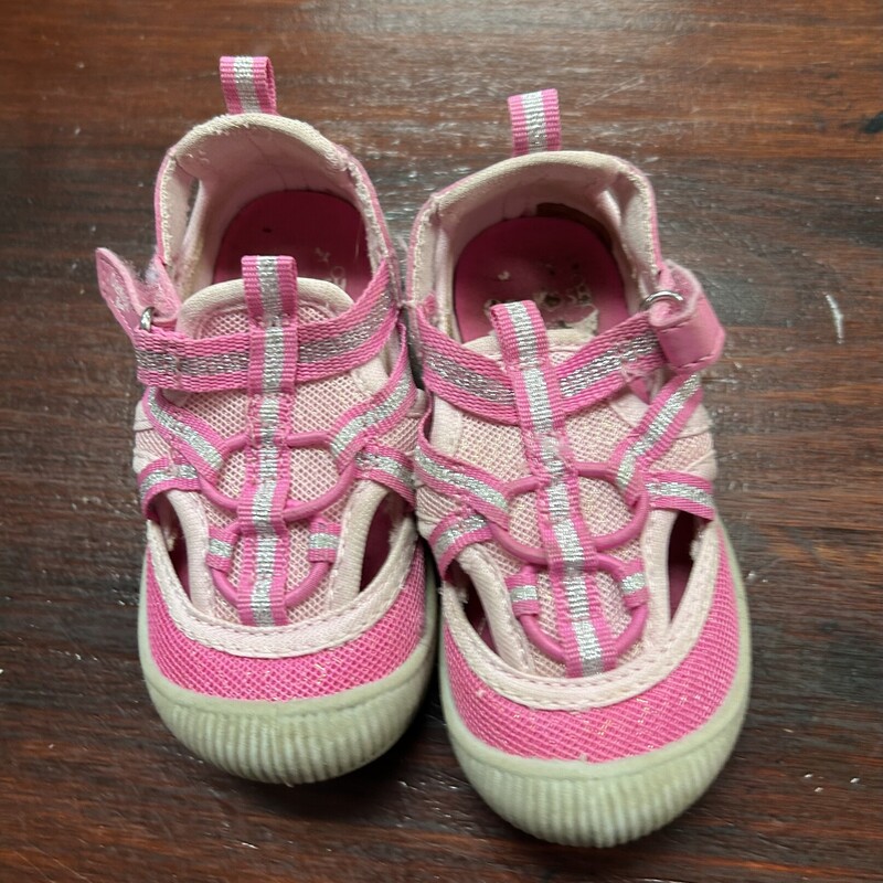 6 Pink Velcro Shoesp