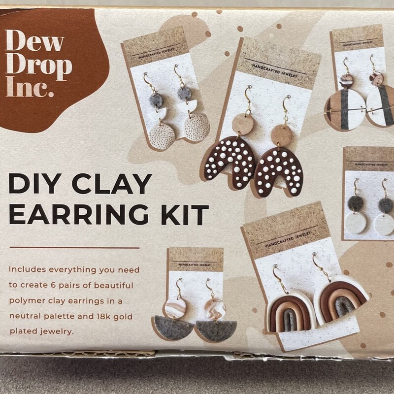 DIY Clay Earring Kit, Beige, Size: NEW!