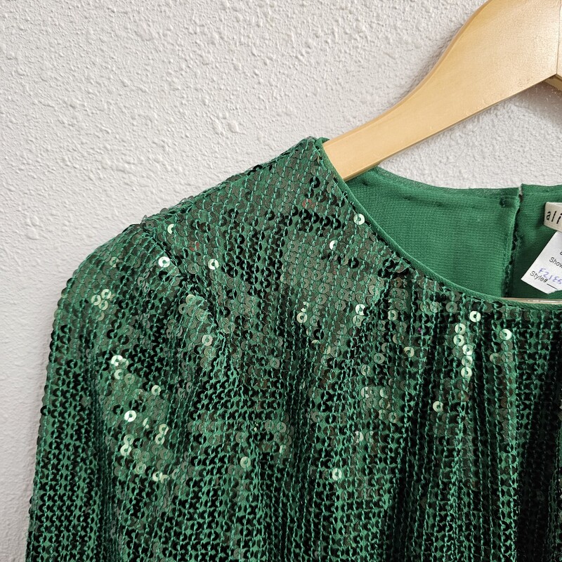 Alice & Olivia Sequin, Green, Size: Small