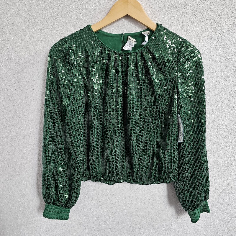 Alice & Olivia Sequin, Green, Size: Small