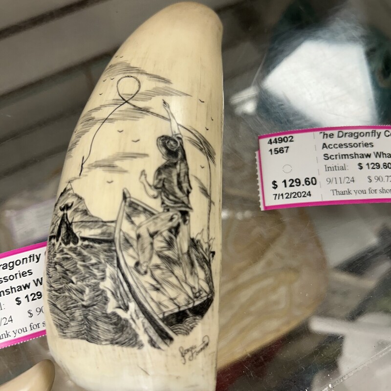 Scrimshaw Whales Tooth