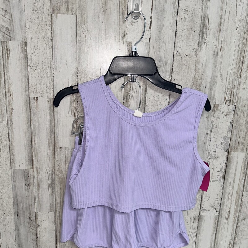 14 2pc Lilac Ribbed Set, Purple, Size: Girl 10 Up