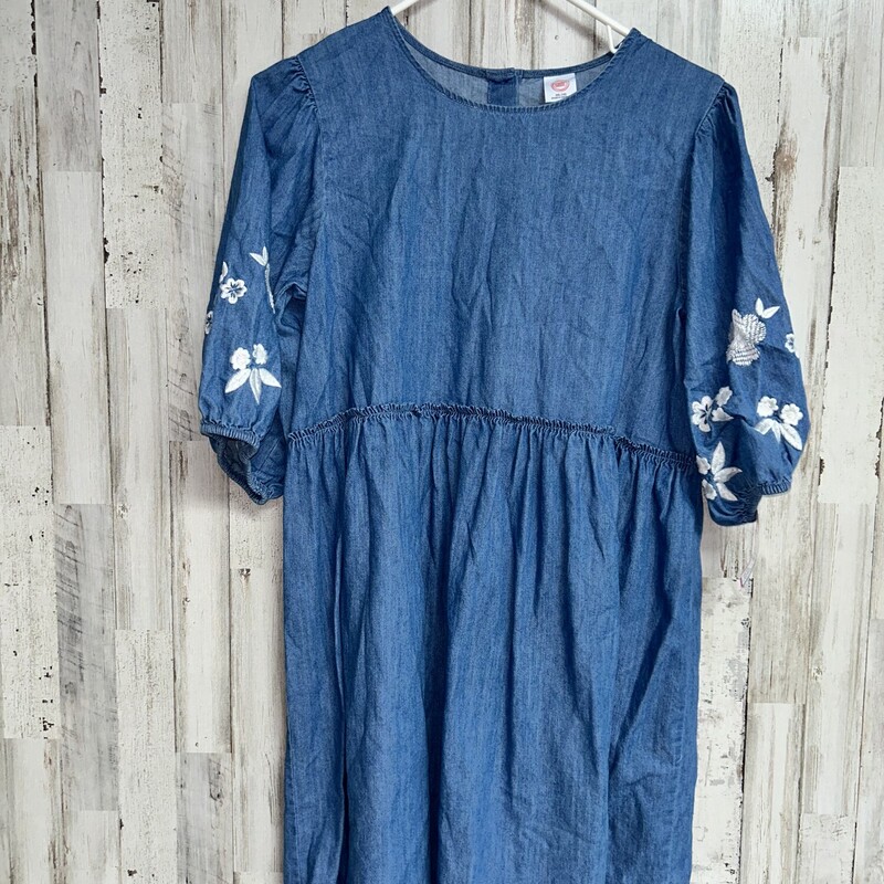 18 Chambray Embroider Dre, Blue, Size: Girl 10 Up