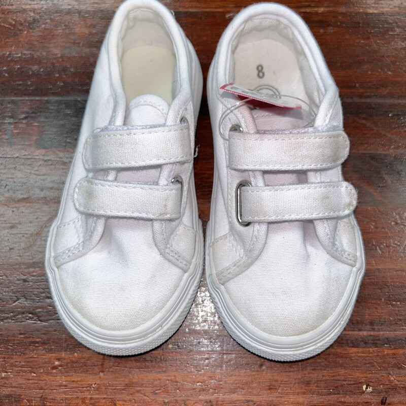 8 White Velcro Sneakers