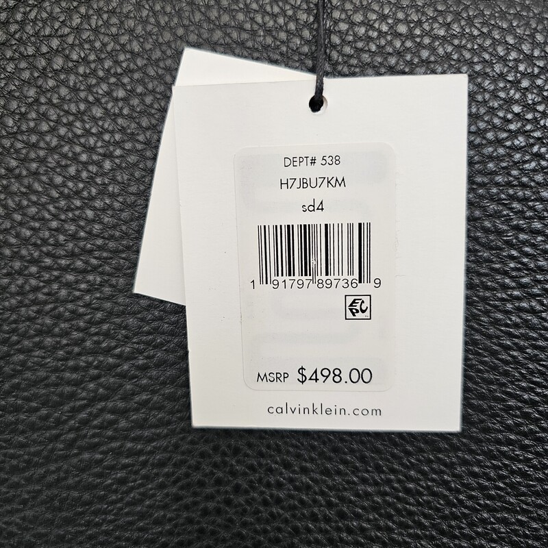 Calvin Klein, BlkSlvr, Size: LgTote