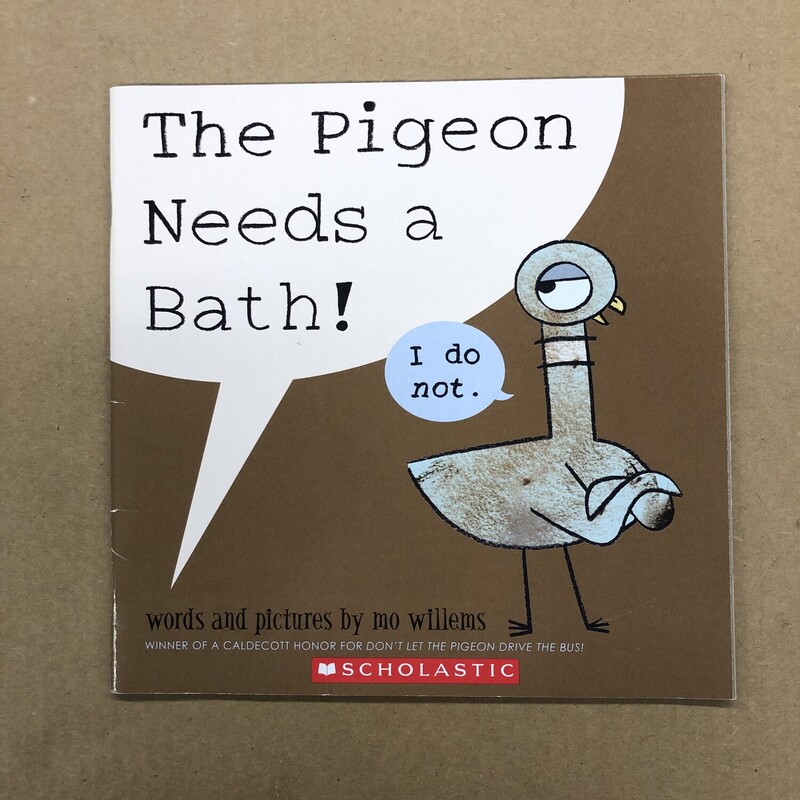 The Pigeon Needs A Bath, Size: Back, Item: Paper