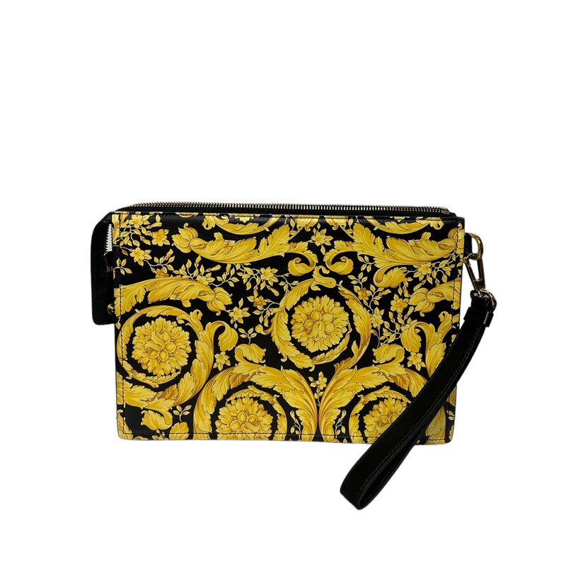 Versace Barocco Wristlet<br />
 Yellow<br />
Size: OS