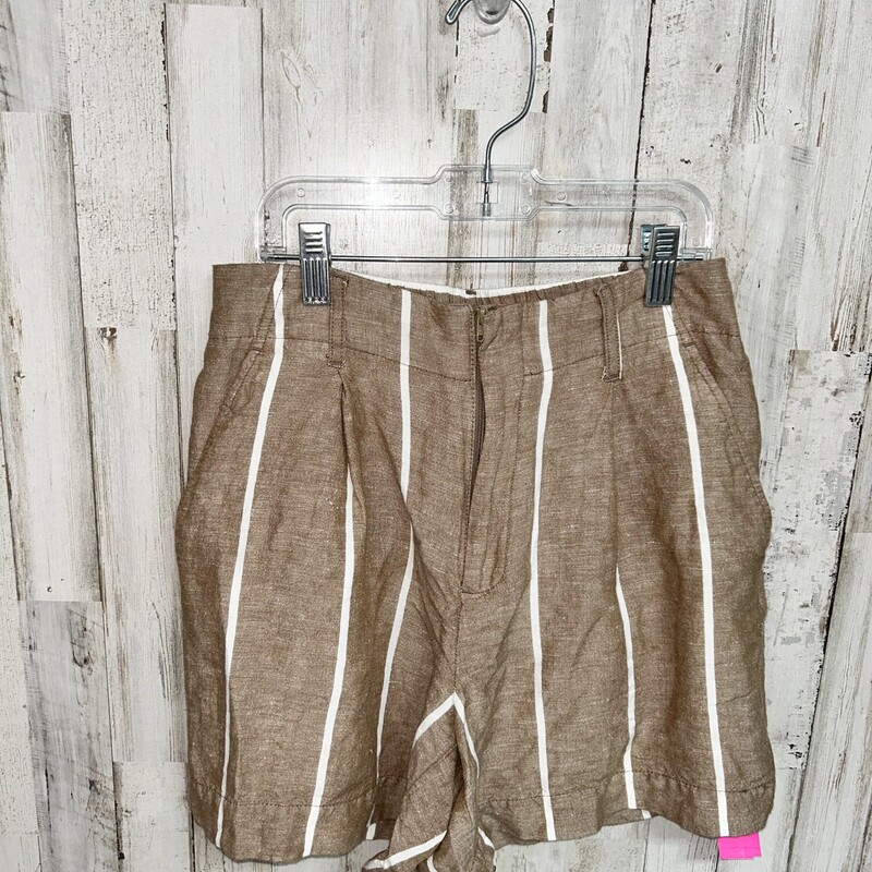 XS Tan Stripe Shorts, Tan, Size: Ladies XS