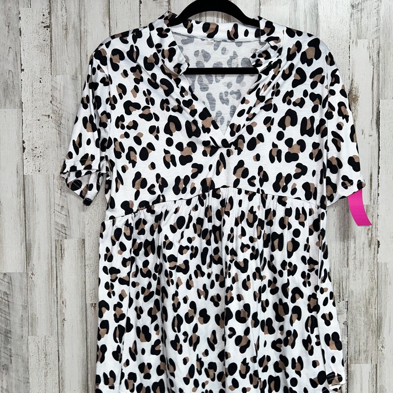 XL White Cheetah Top, Whtie, Size: Ladies XL