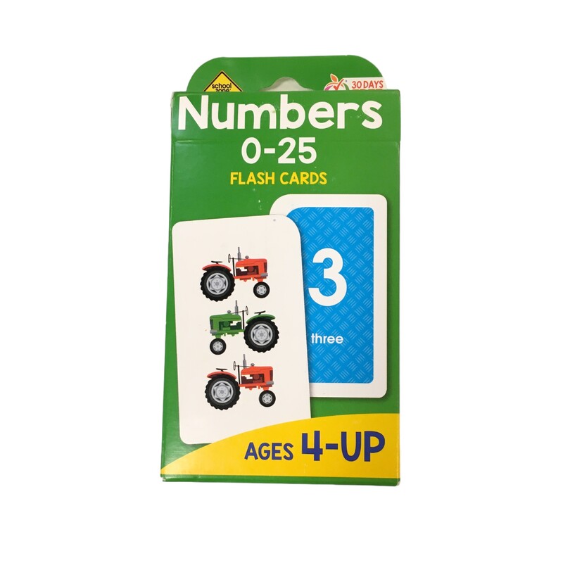 Numbers 0-25 Flash Cards