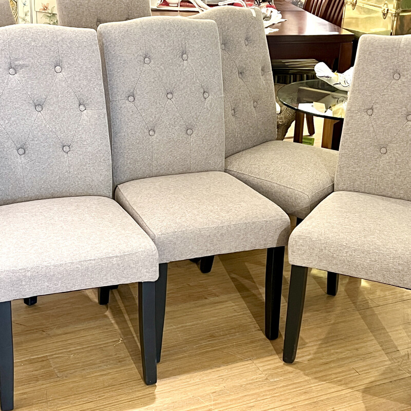 Dining Chairs, Grey, Size: 6 Pcs