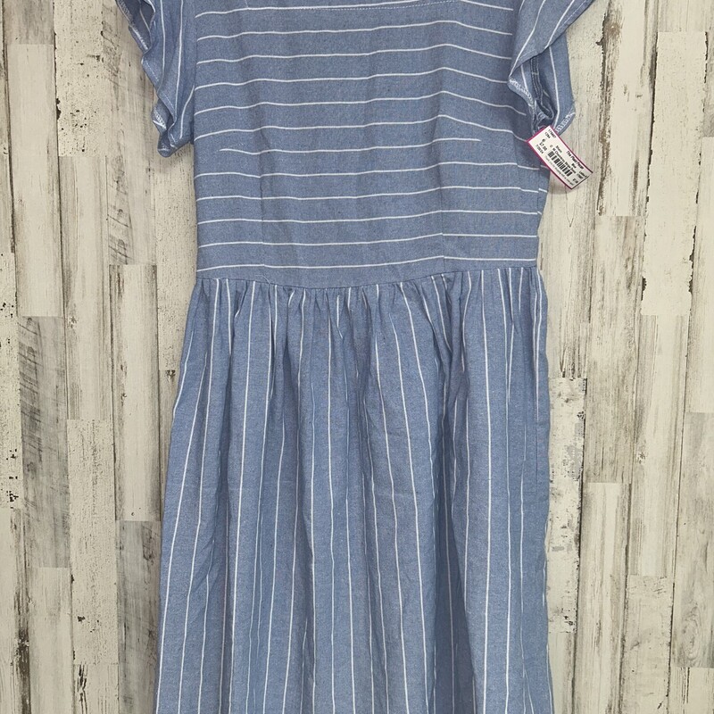 M Chambray Stripe Dress, Blue, Size: Ladies M